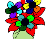 Dibuix Gerro de flors pintat per marc blasco