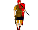 Dibuix Soldat romà  pintat per stephen