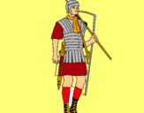Dibuix Soldat romà  pintat per ramon