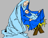 Dibuix Naixement del nen Jesús  pintat per paula miranda