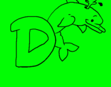 Dibuix Dofí pintat per DIDAC