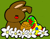 Dibuix Conillet de Pasqua pintat per carla
