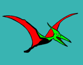 Dibuix Pterodàctil pintat per toni