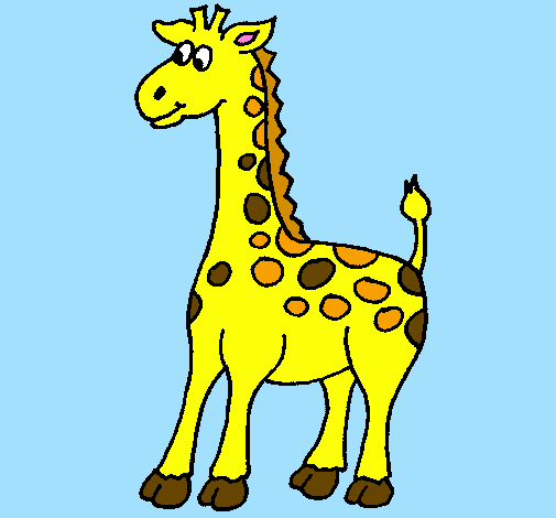Dibuix Girafa pintat per biel