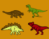 Dibuix Dinosauris de terra pintat per David