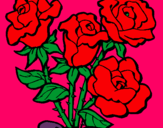 Dibuix Ram de roses pintat per marta