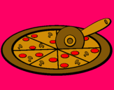 Dibuix Pizza pintat per Duc
