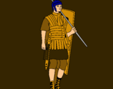 Dibuix Soldat romà  pintat per marc 