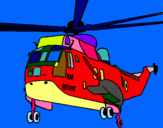 Dibuix Helicòpter al rescat  pintat per JAN B.