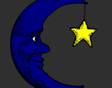 Dibuix Lluna i estrella pintat per nay  coco