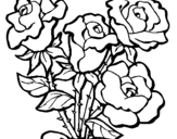 Dibuix Ram de roses pintat per mj