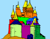 Dibuix Castell medieval pintat per lAURA