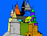 Dibuix Castell medieval pintat per LLUC