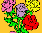 Dibuix Ram de roses pintat per CLAUDIA