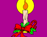 Dibuix Espelma de nadal pintat per anna