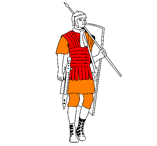 Dibuix Soldat romà  pintat per Enric L