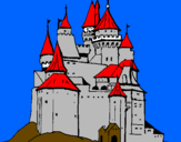 Dibuix Castell medieval pintat per mili