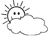 Dibuix Sol i núvol pintat per laura