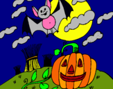 Dibuix Paisatge de Halloween pintat per MAX