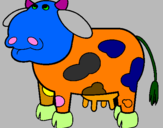 Dibuix Vaca pensativa pintat per Eloi