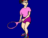 Dibuix Noia tennista pintat per marta
