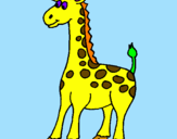Dibuix Girafa pintat per aran  i  jana