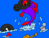 Dibuix Contaminació marina pintat per samuel