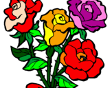 Dibuix Ram de roses pintat per rosalia