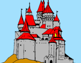 Dibuix Castell medieval pintat per ARNAU