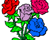 Dibuix Ram de roses pintat per newy