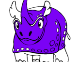 Dibuix Rinoceront  pintat per eric