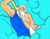 Dibuix Déu Zeus pintat per pere