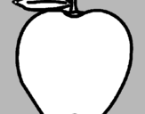Dibuix poma pintat per Nina