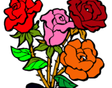 Dibuix Ram de roses pintat per polina