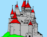 Dibuix Castell medieval pintat per zahino