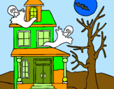 Dibuix Casa fantansma pintat per EVA