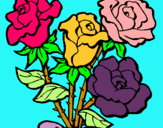 Dibuix Ram de roses pintat per ALBA