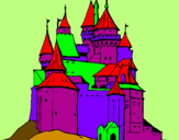 Dibuix Castell medieval pintat per cristina t