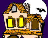 Dibuix Casa del misteri  pintat per kk