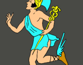 Dibuix Hermes pintat per CABALLERS