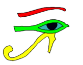 Dibuix Ull Horus pintat per Èlia