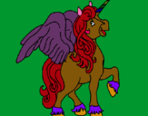 Dibuix Unicorn amb ales pintat per erlin  adanary