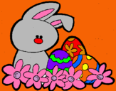 Dibuix Conillet de Pasqua pintat per claudia soca