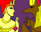 Dibuix Ramsès i Anubis pintat per daniel