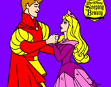 Dibuix Bella durment ballant amb el príncep pintat per Beatriz  (cordoba)