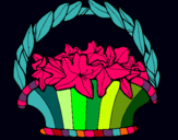 Dibuix Cistell amb flors 4 pintat per RAQUEL  RIBAS