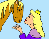 Dibuix Princesa i cavall pintat per Aina
