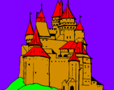 Dibuix Castell medieval pintat per cristina