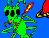 Dibuix Formiga alienigena pintat per pablo