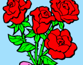 Dibuix Ram de roses pintat per LAURA  S.